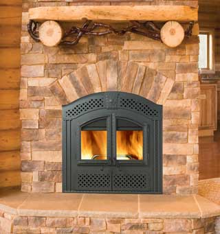 Wood-Burning Stove Fireplace