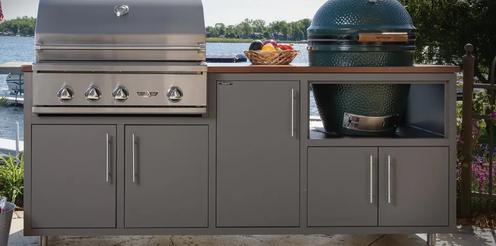 The Fireplace Shop and Grill Center at West Sport in Sudbury - Elevate Your Outdoor Living: Challenger Designs Coastal Collection Grill Island